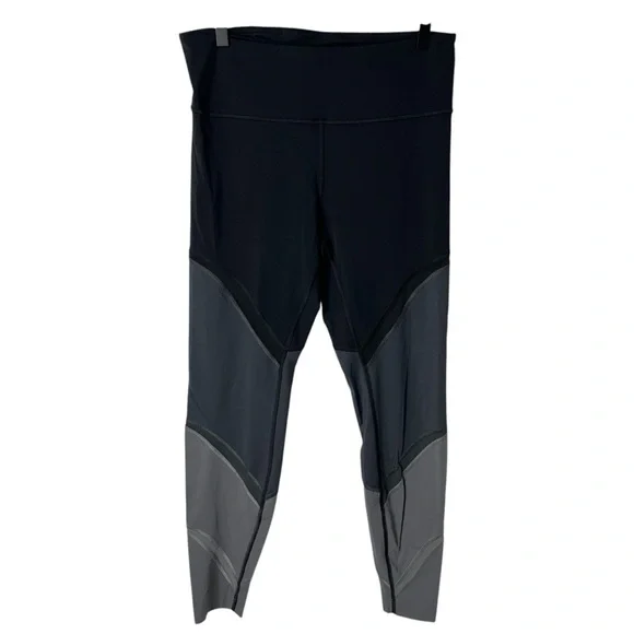 Lululemon Colour Me Ombré Tights Gray Obsidian Mesh Size 10 28” - Picture 4 of 9